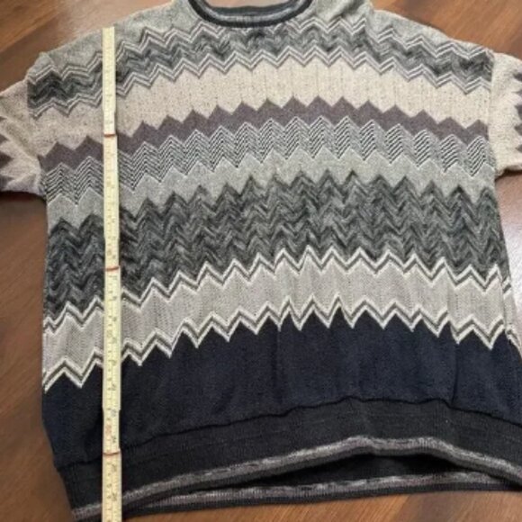 Tundra Canada VTG Coogi Style Sweater Geometric Grandpacore Cabincore Cosby XL - Picture 6 of 6